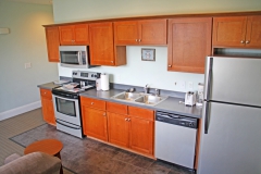 Clean modern kitchen with stainless steel appliances