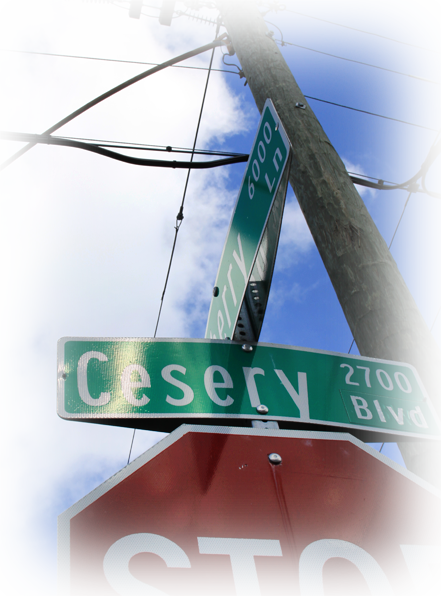 street sign 2700 Cesery Blvd, Jacksonville, Florida